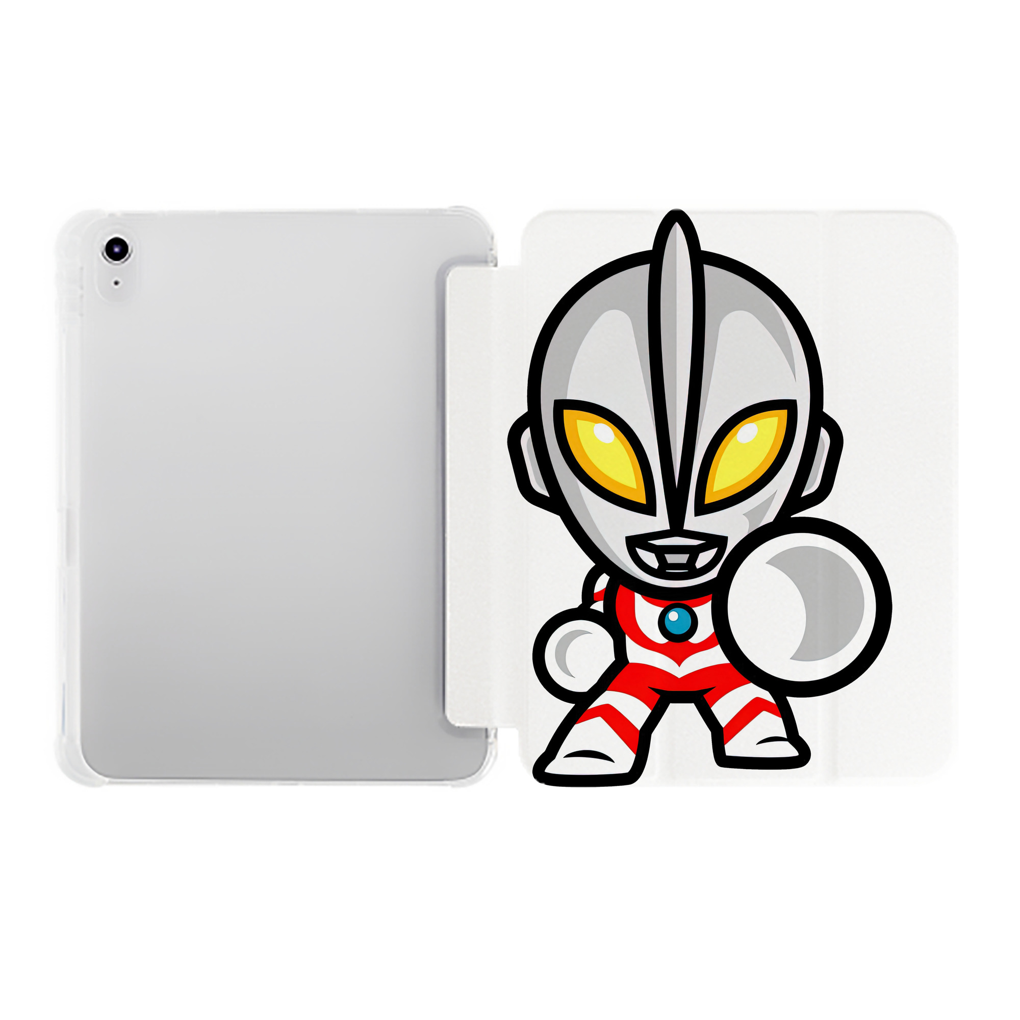 （画像用） ウルトラマン Ultraman IPad ケース ペン収納付き 三つ折りスタンド PUレザー×シリコン 対応機種9.5/10.5/10.9インチ